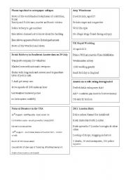 English Worksheet: Conversation topics about summer 2011 with promts