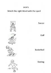 English worksheet: SPORTS