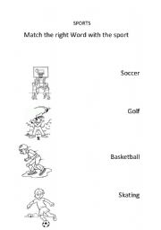 English Worksheet: SPORTS