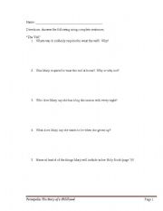 English Worksheet: Persepolis Study Guide
