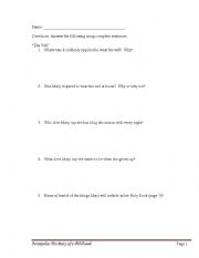 English worksheet: Persepolis Study Guide