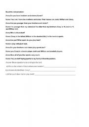 English Worksheet: conversation