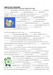 English Worksheet: SIMPLE PAST EXERCISE