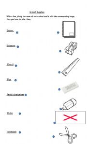 School supplies/ los útiles escolare…: English ESL worksheets pdf & doc