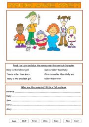English Worksheet: Comparatives 2 pages
