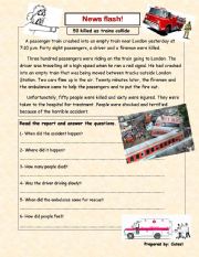 English Worksheet: news report