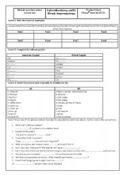 English Worksheet: INTRODUCTORY UNIT/FIRST IMPRESSION