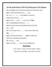 English Worksheet: Booking a flight