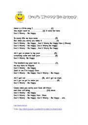 English Worksheet: Dont Worry - Be Happy