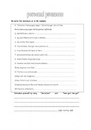 English Worksheet: personal pronouns and introducing 