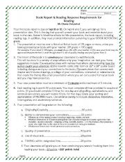 English Worksheet: Reading Comprehension