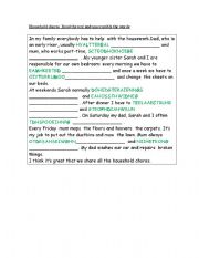 English worksheet: houseworks