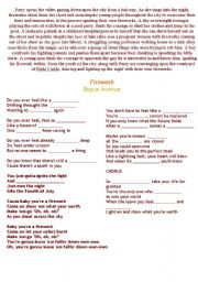 English worksheet: FIREWORK