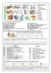 English Worksheet: school days, memories