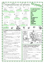 English Worksheet: Prepositions of place 2