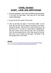 English worksheet: Long and short vowels