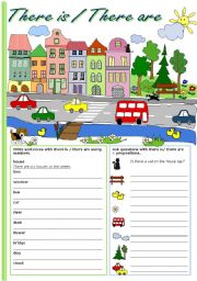 English Worksheet: There is / there are