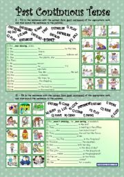 Past Continuous Tense *** with key *** fully editable