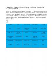 English worksheet: Pictionary - vocabulary regarding weather and change