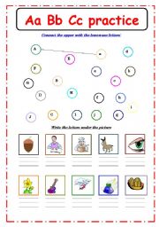 English Worksheet: alphabets practice