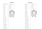 English worksheet: Numbers 