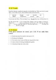 English worksheet: Vocabulary and Grammar worksheet