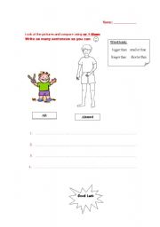 English Worksheet: adjectives