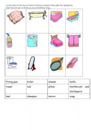 English worksheet: Things in the House Set 1