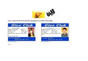 English worksheet: GLEE ID cards