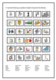 English Worksheet: Jobs
