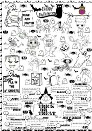 English Worksheet: halloween 2