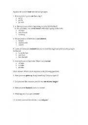 English Worksheet: TOEFL vocabulary 1