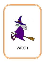 English Worksheet: Halloween Flashcards