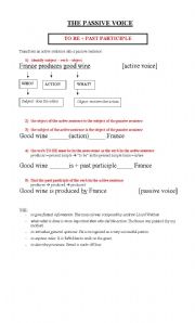 English Worksheet: PassiveVoice: use and form
