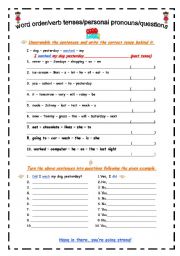 English Worksheet: Word Order
