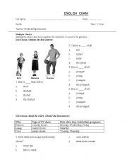English worksheet: Exam. 4o qiestions