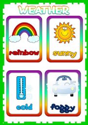 Weather - flashcards