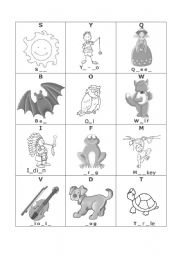 English worksheet: Alphabet Chart 2