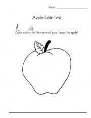 English worksheet: Apple Taste Test