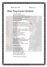 English Worksheet:  a song for solidarity