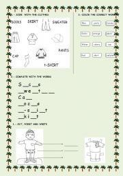 English Worksheet: CLOTHES