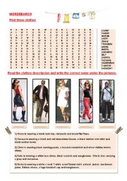 English Worksheet: Clothes