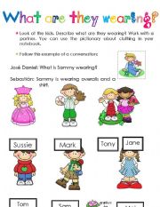 English Worksheet: clothing oral activity