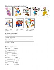 English Worksheet: Exercises about the verb 