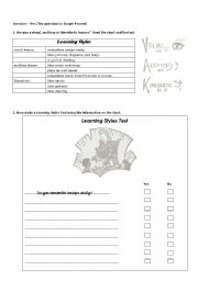 Learning Styles - Simple Present Yes/No questions exercise