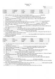 English worksheet: Vocabulary Test Day 12 (LinguaForum)