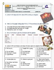 English Worksheet: Listening activities