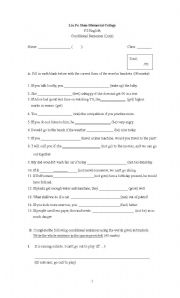 English Worksheet: Conditionals Quiz