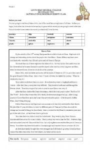 English Worksheet: Marco Polo