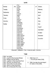 English Worksheet: Date